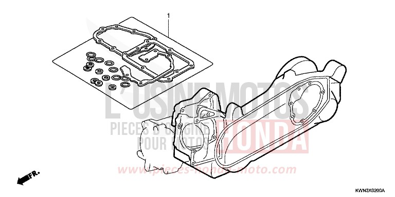 GASKET KIT B for PCX 125 PEARL SIENA RED (R320) from 2013